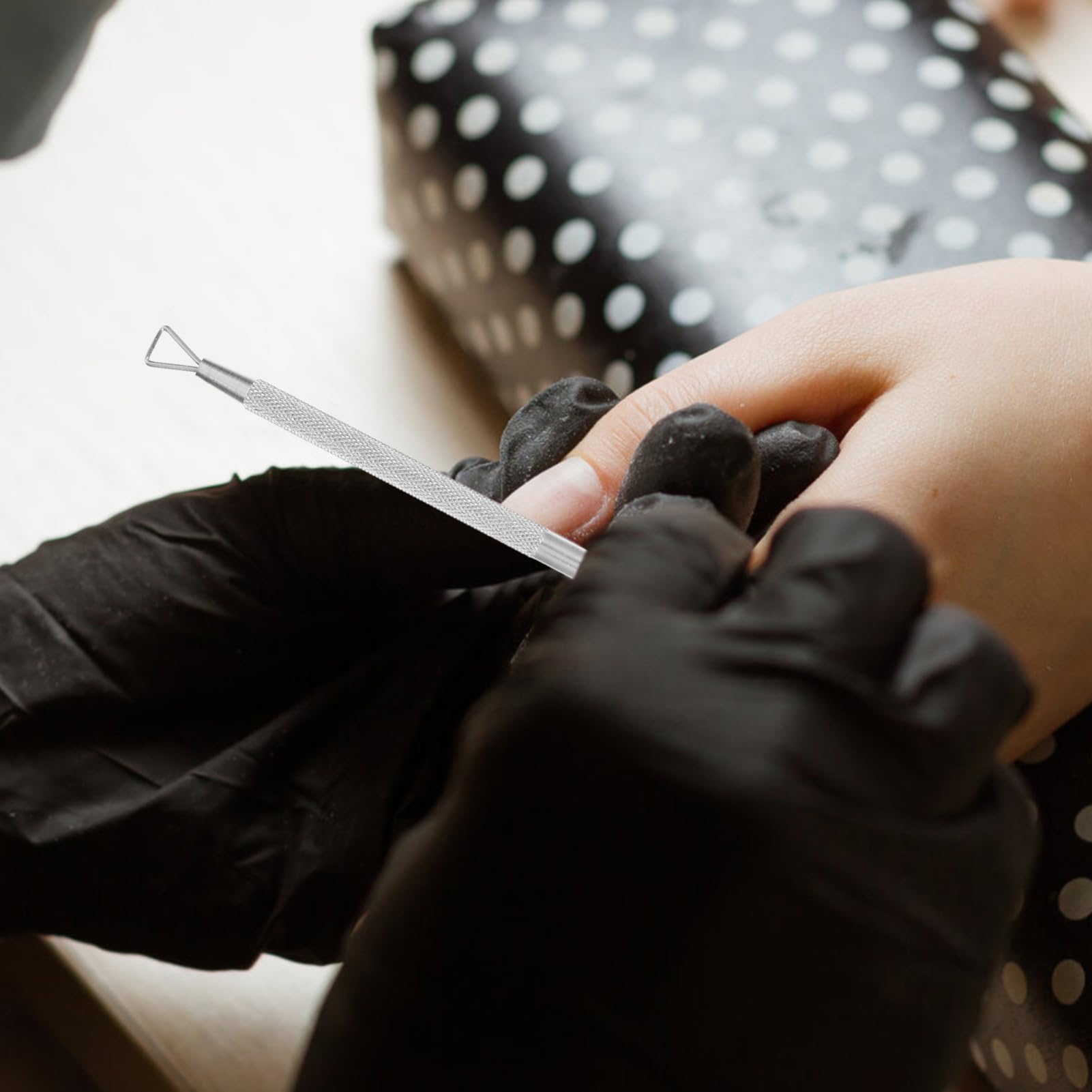 IWOWHERO Ticket Scratch off Tool Nail Art Gel Pusher 5pcs Manicure Accessories Kit