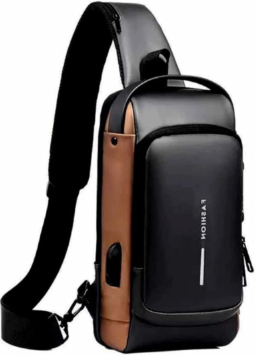 nkl Stylish Waterproof Polyester Slim Unisex Sling body Bag with USB Port & Security Lock Perfect for Travel, Bike_UE35-picture-40