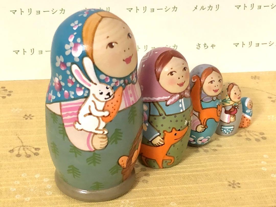 マトリョーシカ　タチアナ・ドゥビニッチ　ロシア雑貨　おもちゃ マトリョーシカタチアナ・ドゥビニッチロシア雑貨おもちゃ