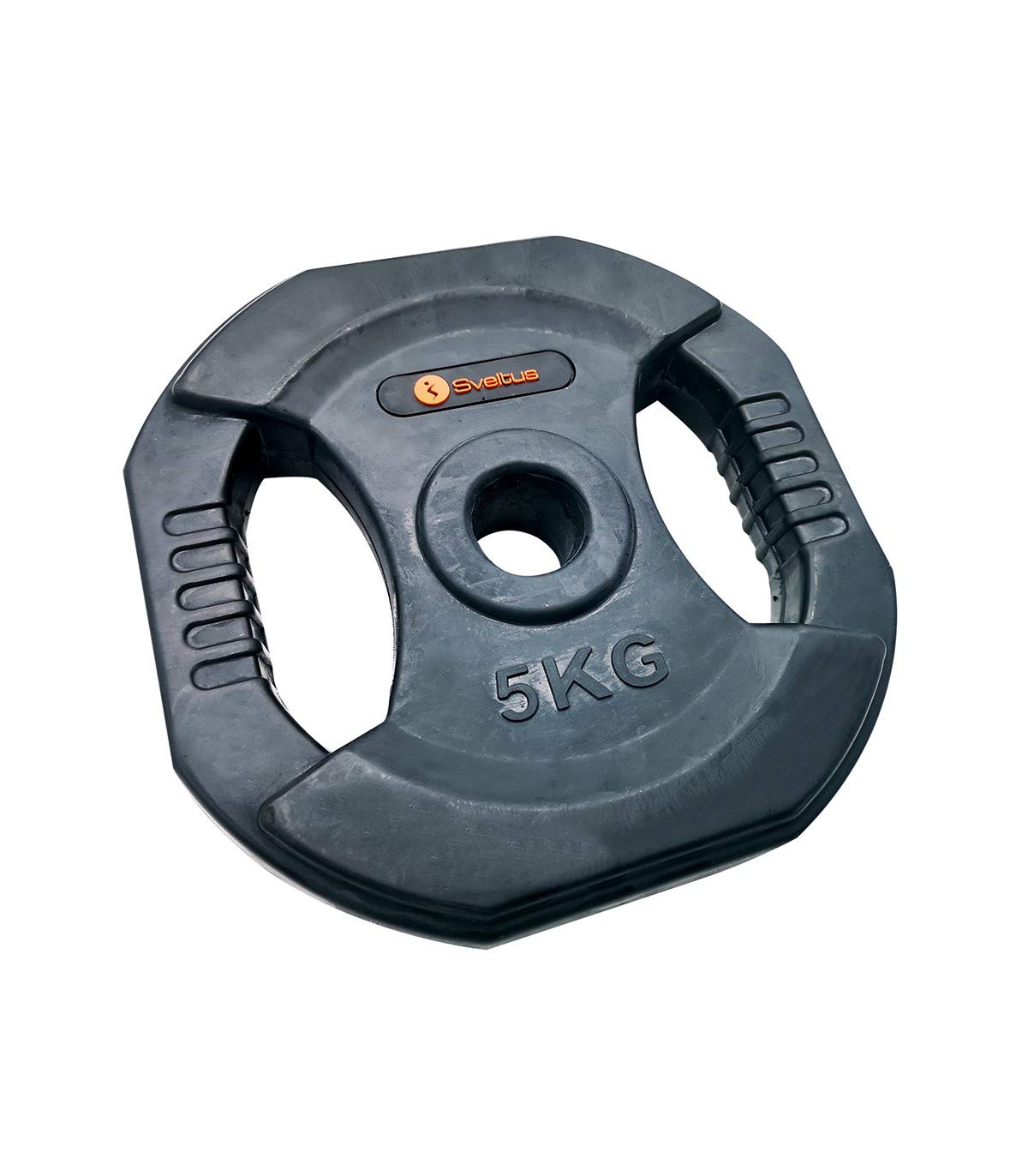 Disque Pump 5 Kg Avec Poignées - Acier Caoutchouc - Compatible Barres 28 Mm