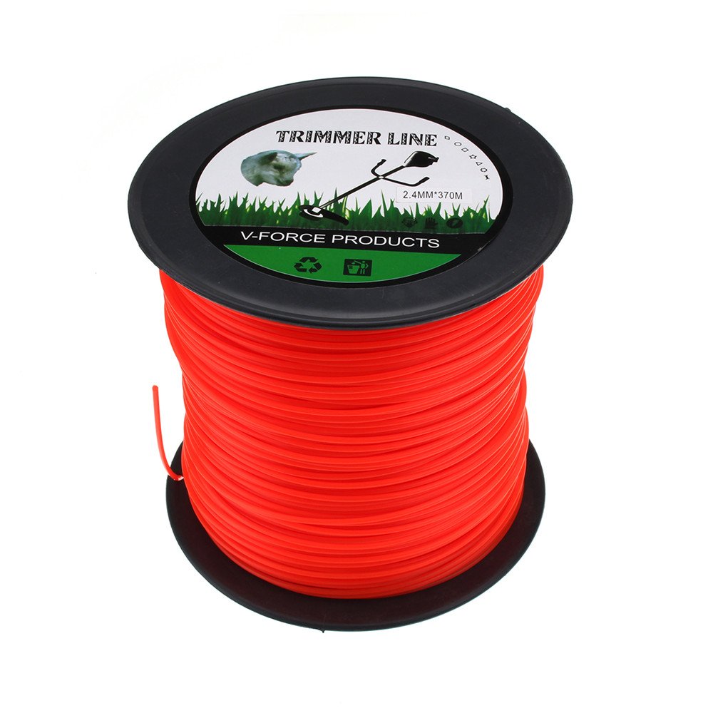 ChaRLes Línea De Recortadora De Nylon De 2.4 mm X 370 M Para Cortacésped Con Desbrozadora