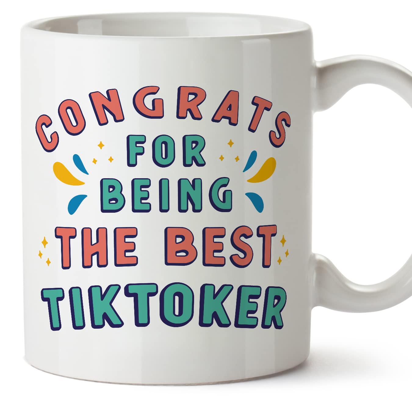 MUGFFINS TIKTOKER Mug - in English - Congrats for Being The Best - Funny Gift for Colleagues - Ceramic 11oz Mug