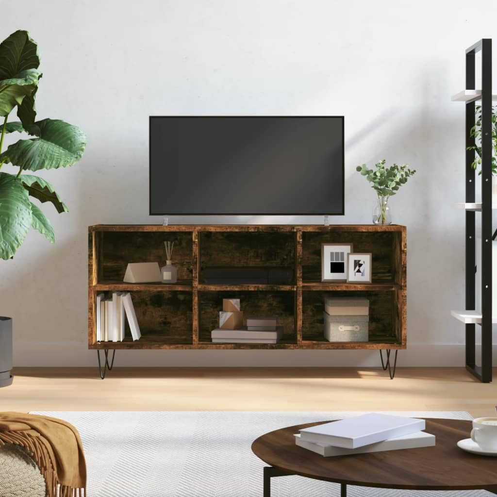 Mobile TV in legno di rovere affumicato, 103,5 x 30 x 50 cm