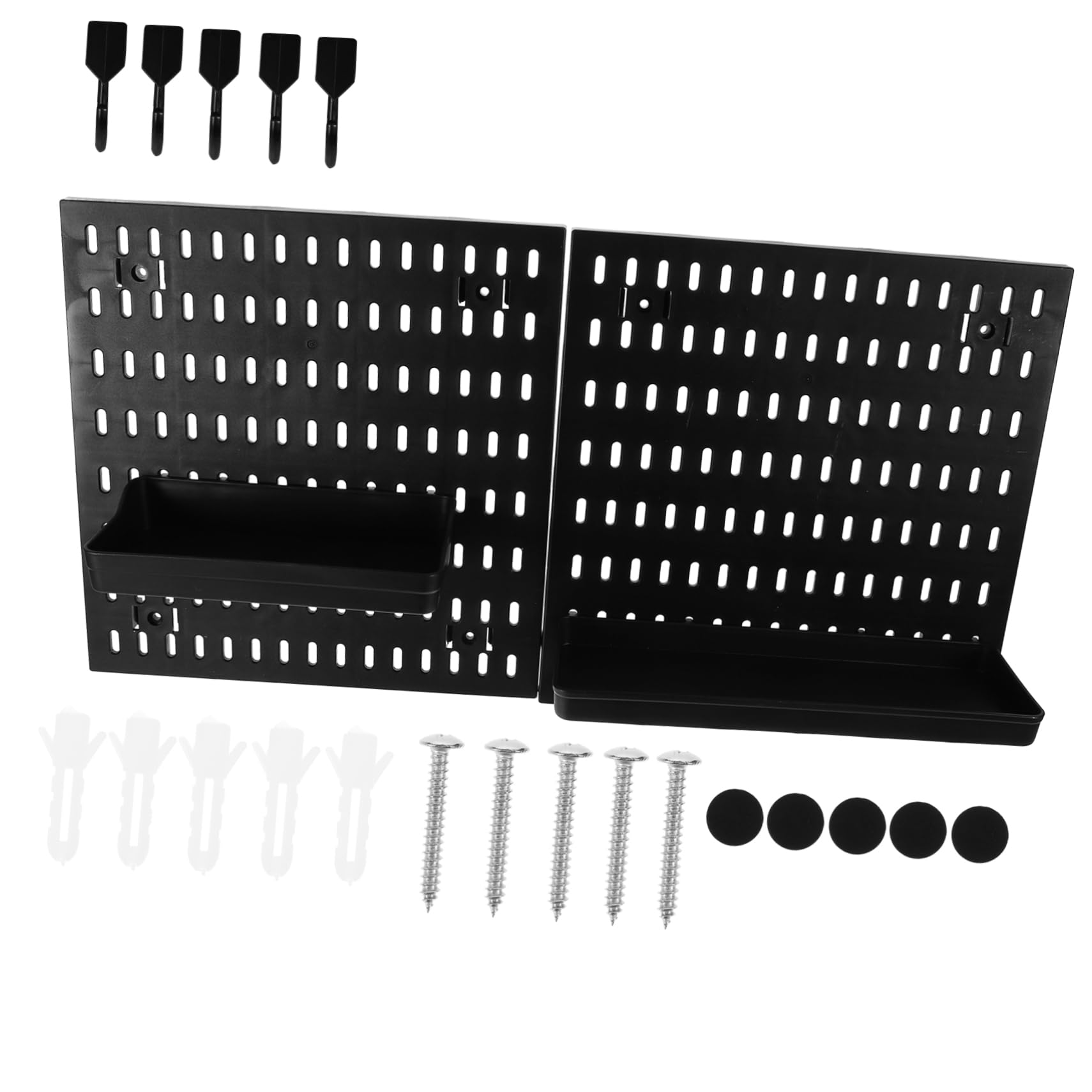 Alipis Plastic Pegboard Wall Organizer Display Hooks for Home Office Easy Install Without Drilling