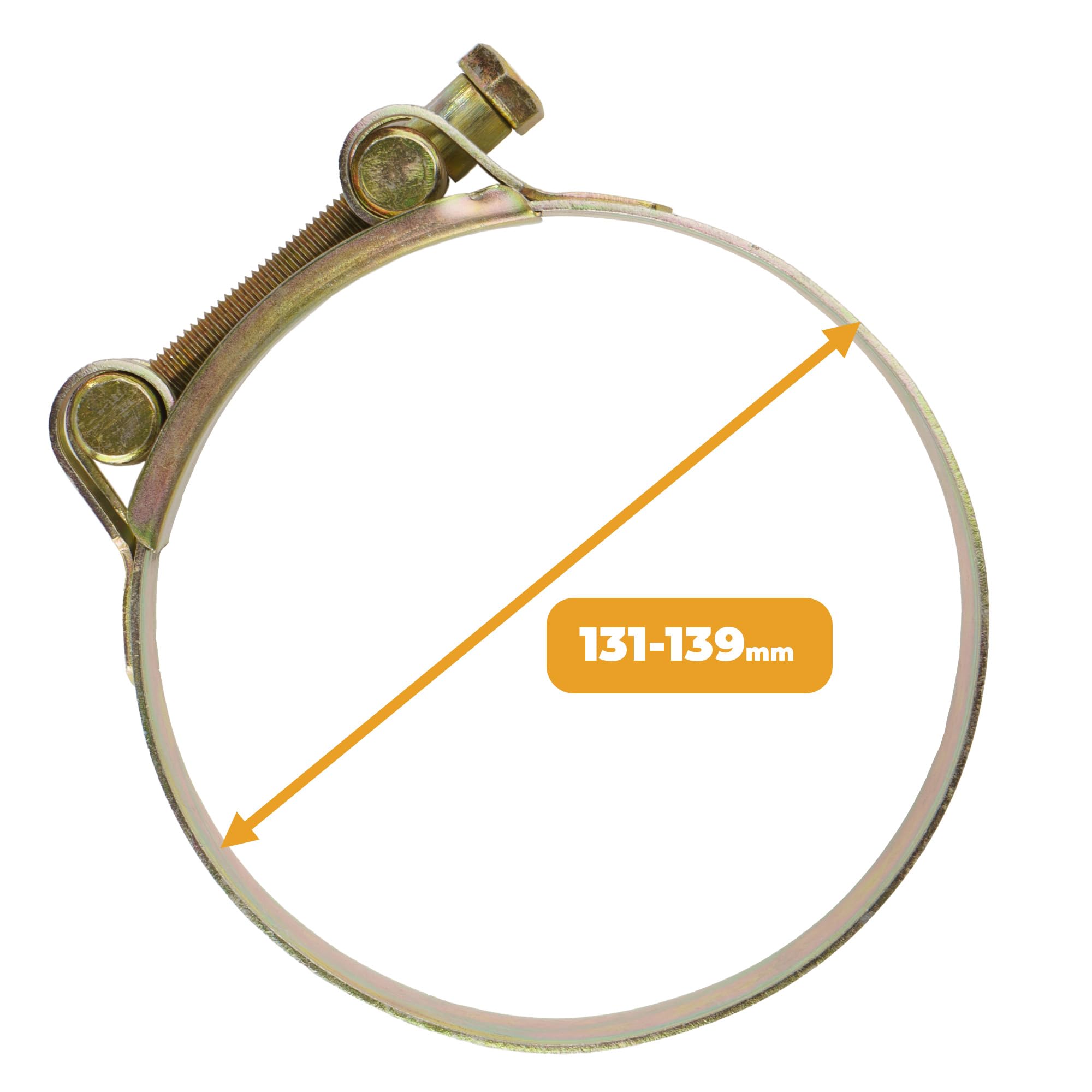 Schraubbinder 5 Stück, Schlauchschelle edelstahl Verstärktes SGB, Schellen 131-139mm Schneckenkrawatten zum Befestigen und Abdichten von Rohren und Schläuchen Edelstahlschelle