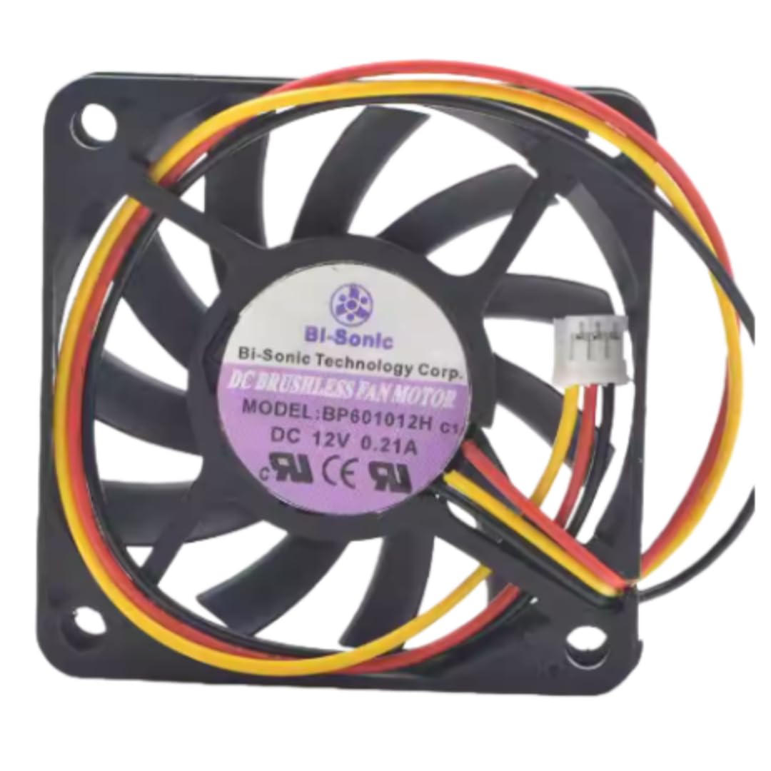 BP601012H Cooling Fan 6CM for 12V 0.21A 6010 60MM 60X60X10MM 3-Wire Fan