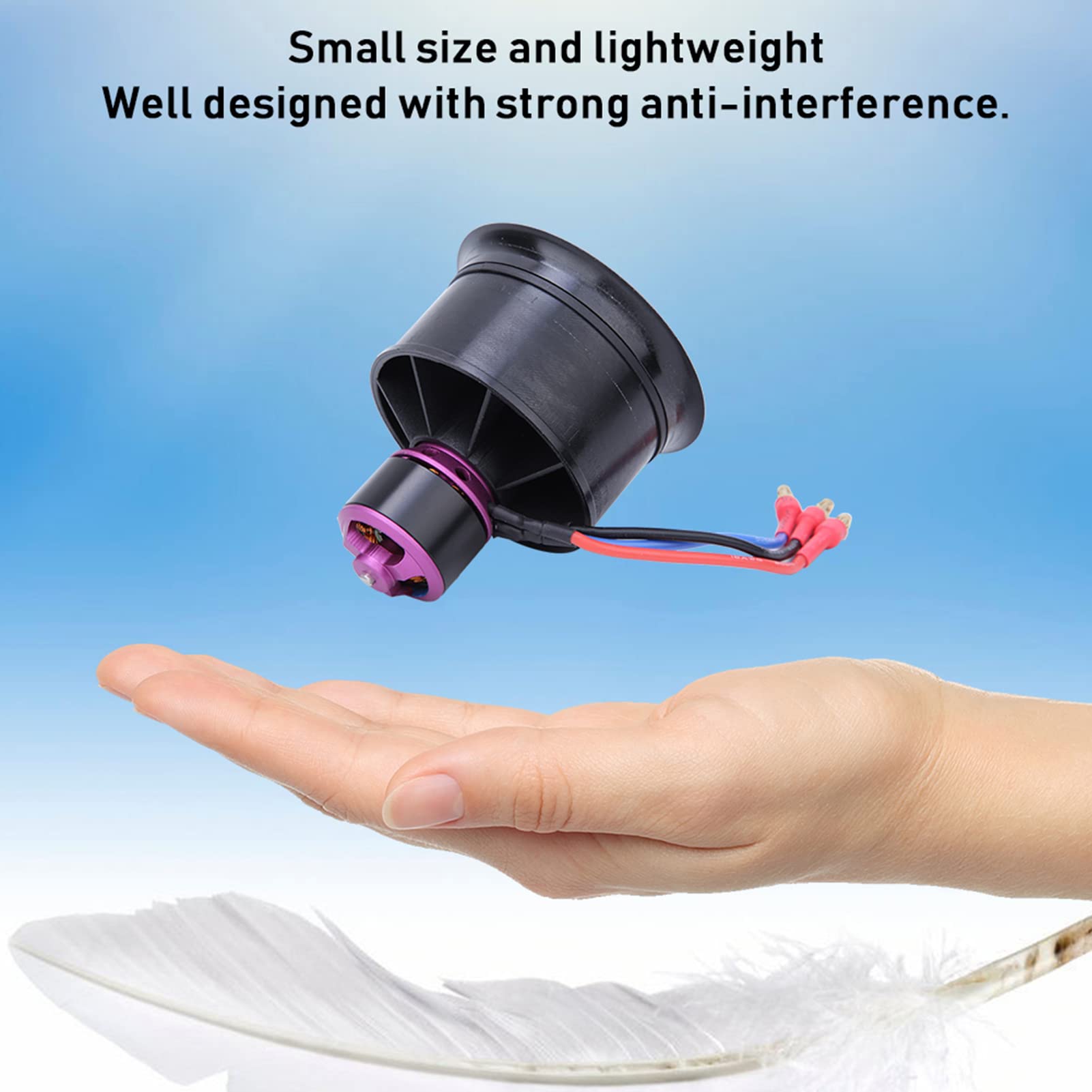 Hélice de avión RC 50 mm 11 Palas Hélice compuesta Duradera y Liviana de Alto Rendimiento para Modelo de avión RC Motor sin escobillas D2627 4900KV 4300KV (KV4900 ZS DF 50 uds.)