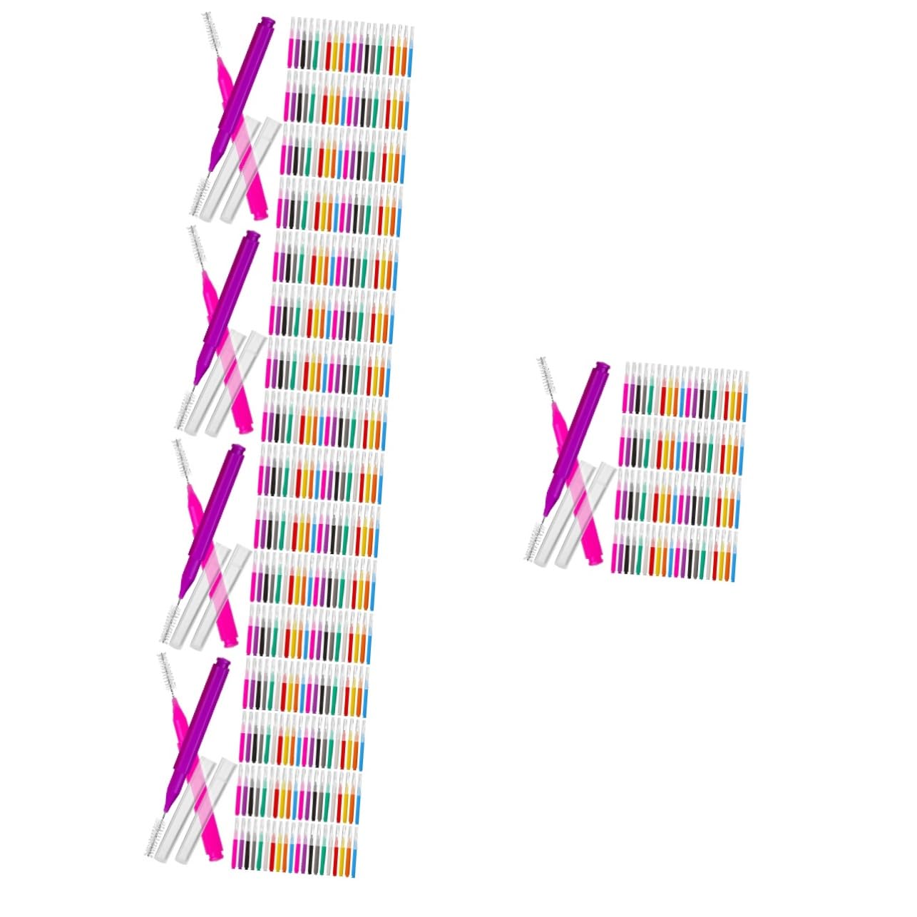 FOMIYES 5 Ensembles Brossettes Interdentaires Nettoyage Oral Couleurs Pour Porteurs Appareils Dentaires 100 Pièces * 5