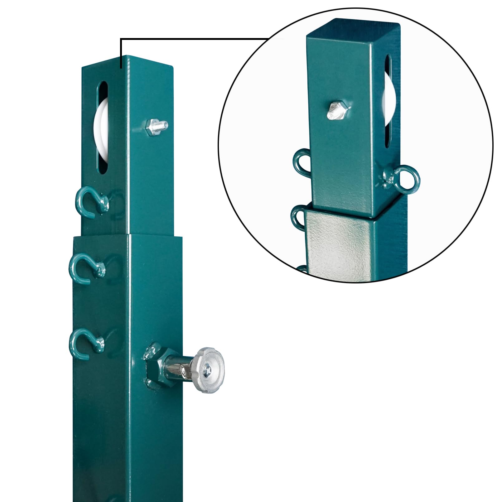 Aoneky Replacement Square Adjustable Volleyball Post, Ground Sleeves Included