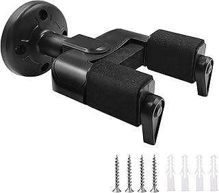 Locking Guitar Hook, Guitar Wall Mount, Guitar Hangers, Automatic Lock Guitar Wall Hanger for All Size Guitars Bass, Mandolin, Banjo, Ukulele Acoustic Guitar Stand