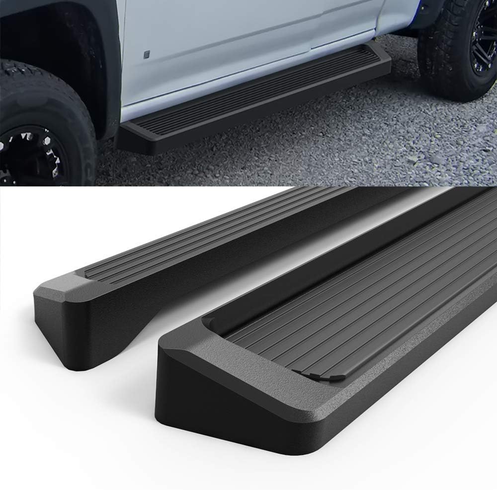 Eboard Running Board 6" Black Fits 2004-2012 Chevy Colorado/GMC Canyon Extended Cab Pickup & 2006-2008 Isuzu i-Series (Nerf Bar | Side Steps | Side Bars)