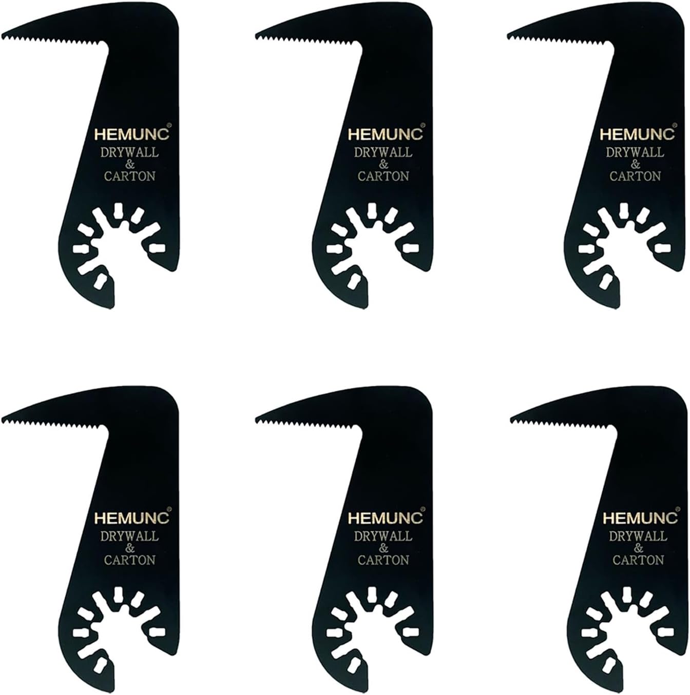HEMUNC Drywall Blade for Oscillating Tool 6 Pack, Oscillating Saw Blades Fit Dremel, Dewalt