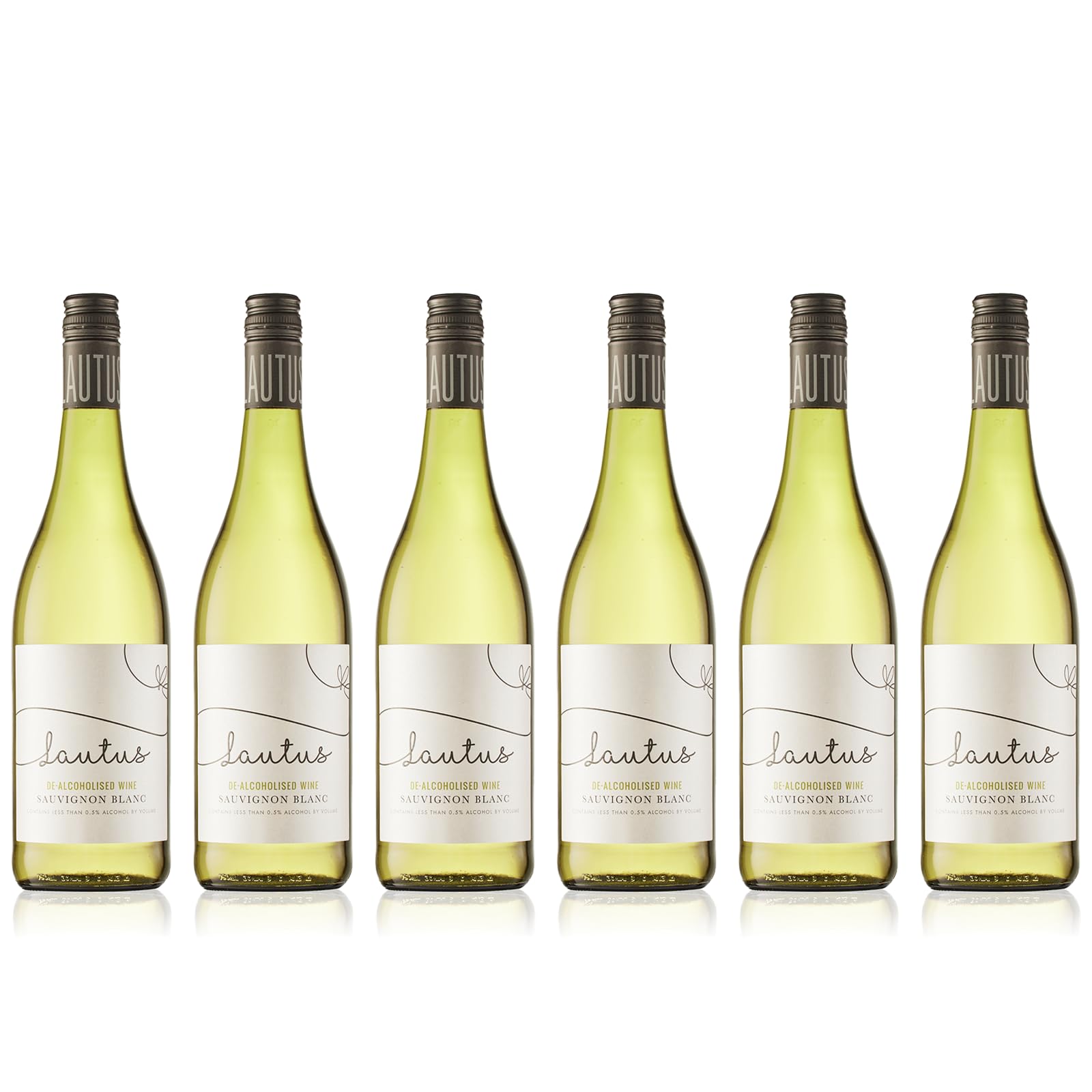 Lautus Non-Alcoholic Dealcoholized Sauvignon Blanc Wine - Premium Alcohol-Removed White Wine, Full Flavor, Dealcoholised, From South Africa, Perfect for Any Occasion | 6-PACK