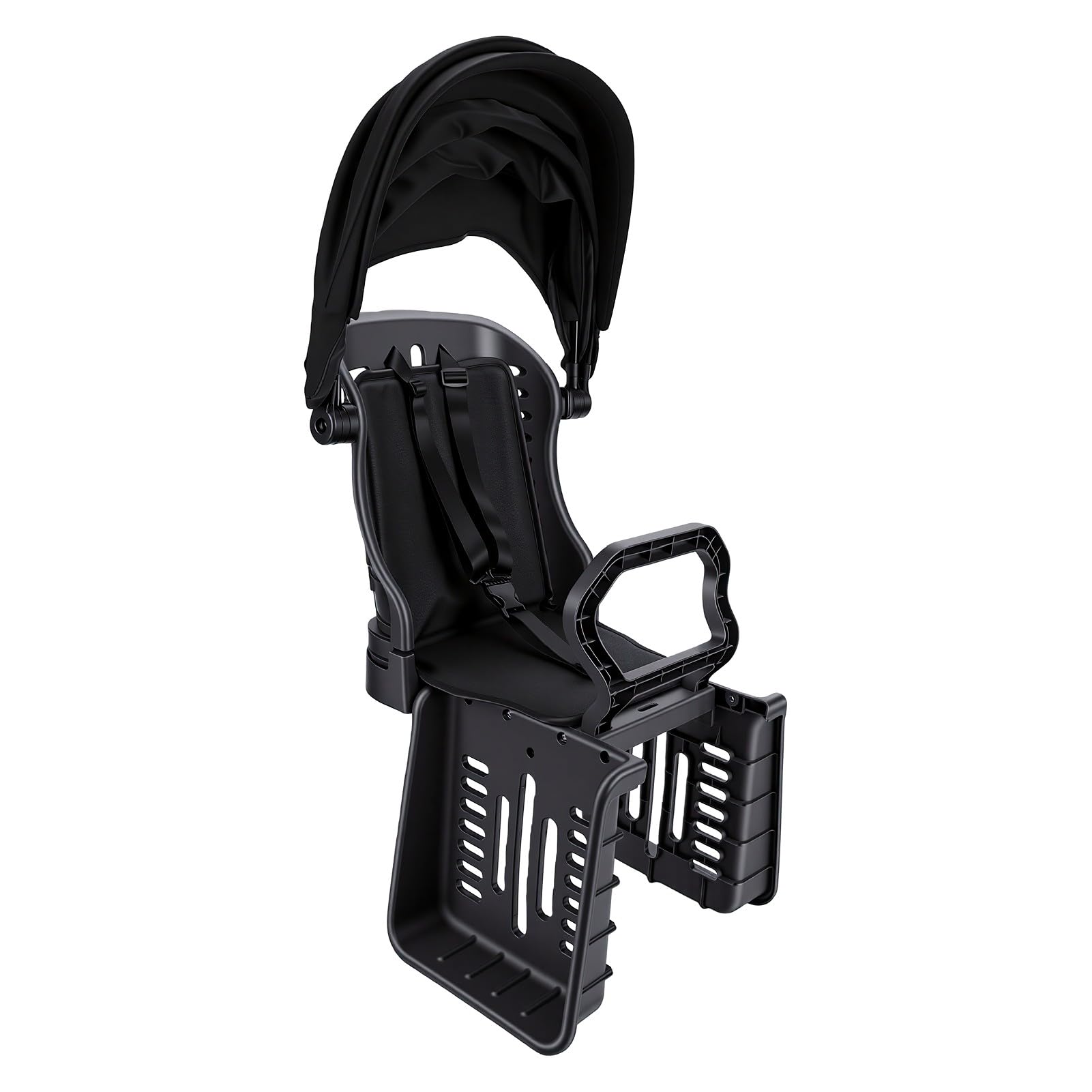 CHICIRIS Seggiolino Posteriore per Bici con Parasole, Imbracatura a 3 | Schienale Ventilato, Cuscino in Spugna Ad Alta Resilienza, Supporto per Bici Standard, Manubrio Antiscivolo