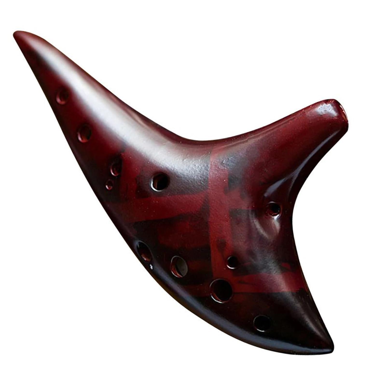 Ocarina Standard Ocarina professionale in Do alto a 12 fori | Intonazione precisa, tono pieno, caldo e suadente(Light Brown)