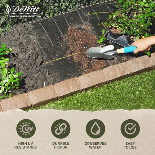 Dewitt Sunbelt Woven Ground Cover, 3.2 oz, Black, 6' x 200' - Durable Weed Barrier Fabric for Greenhouse, Garden, Outdoor Display & Landscaping