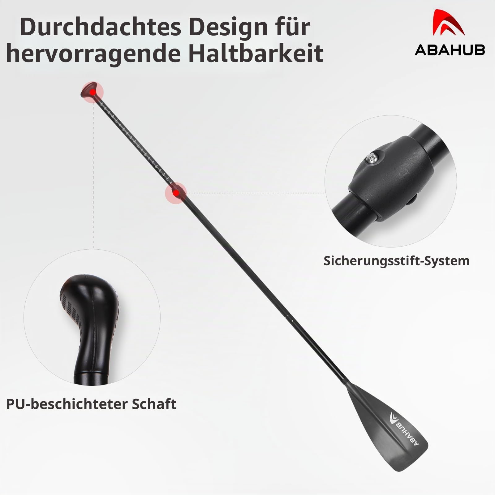 Abahub SUP Paddel Kinder Aluminium 140-178cm Verstellbare Einstellbare Stand Up Paddle für Paddleboard, Aluminiumlegierung Beschichtete Schaft Kunststoff Nylon Klinge Grau/Türkis