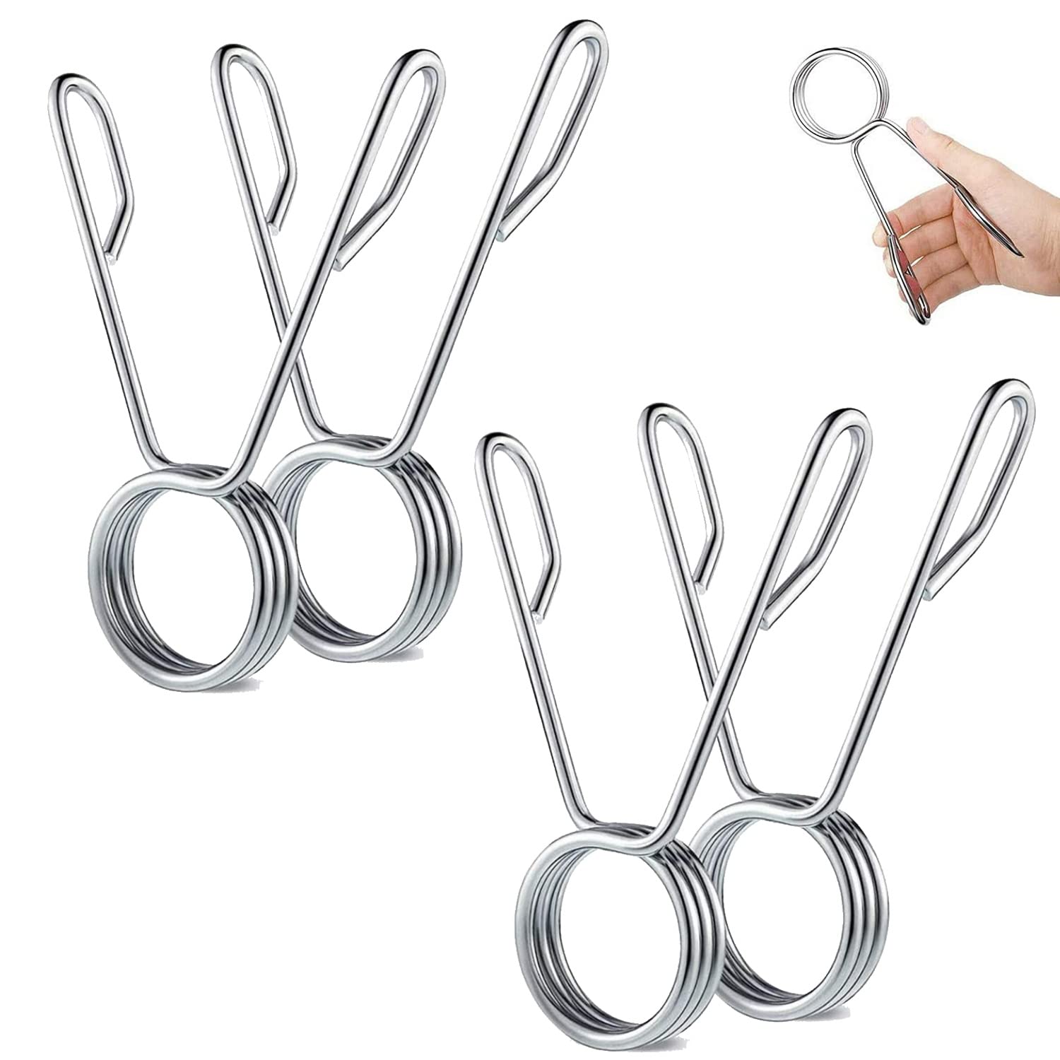 4 Pezzi Ferma Dischi 50mm Chiusure Manubrio Bilanciere Lock Morsetto Bloccaggio Pinze per Manubri Serrature a Molla