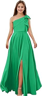 Junior Bridesmaid Dress Flower Girl Dresses Satin Wedding A Line Floor-Length Girls Party Dresses - Buy now