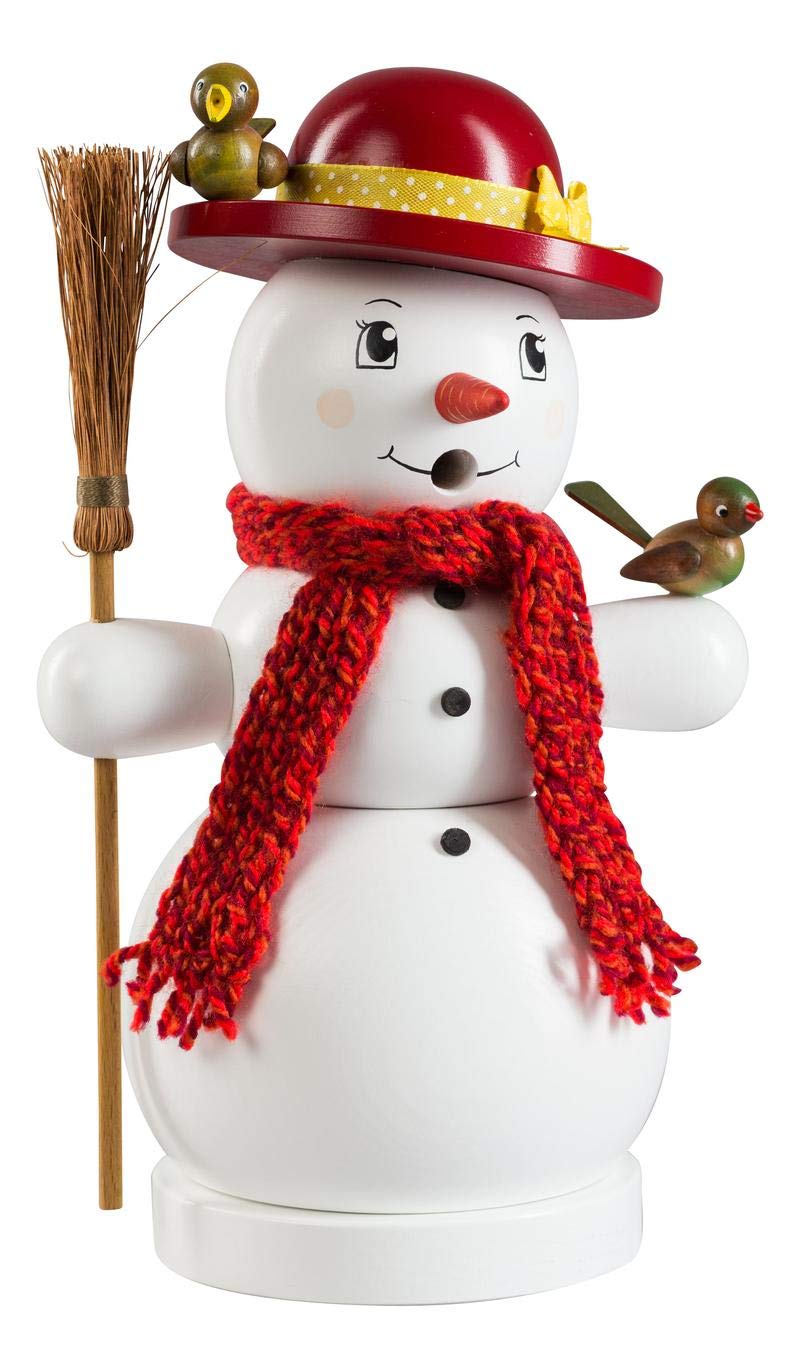 Figurine d'encens femme de neige bois objet décoration hiver Rudolphs Schatzkiste 25cm