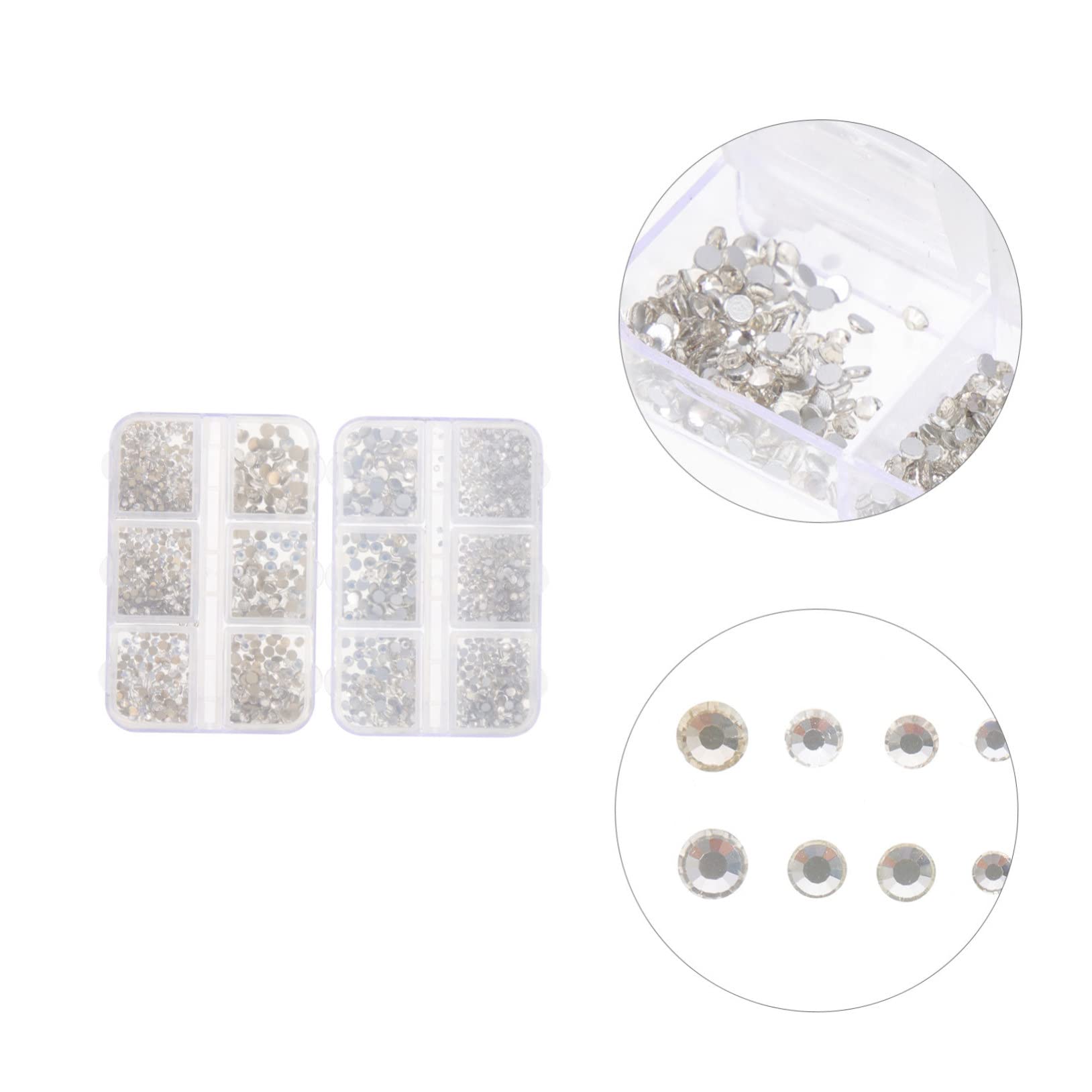VALICLUD 5 Set Accessori Per Nail Art Con Strass Gemme Di Nail Art Ab Glitter Uv Decorazioni Unghie Ciondolo Per Unghie Fai Da Te Ciondoli in Strass Per Unghie Pp 2 Scatole*5
