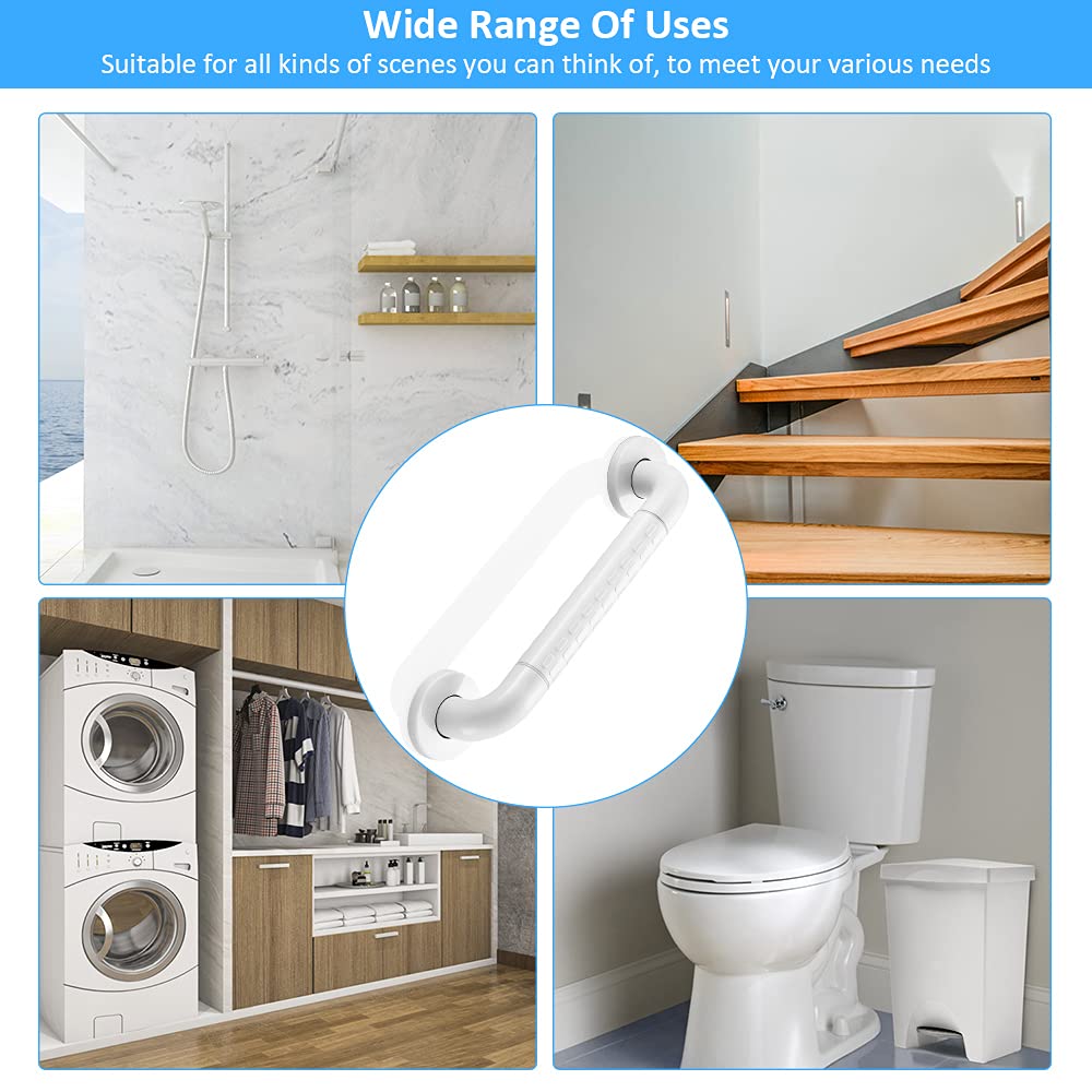 BONADE Maniglione da Bagno Antiscivolo Maniglia in Acciaio Inossidabile da Doccia/Bagno/Vasca, Maniglione da Bagno per Pareti per Disabili Anziani Gravida Bambini e Persone con Mobilità Ridotta 35CM