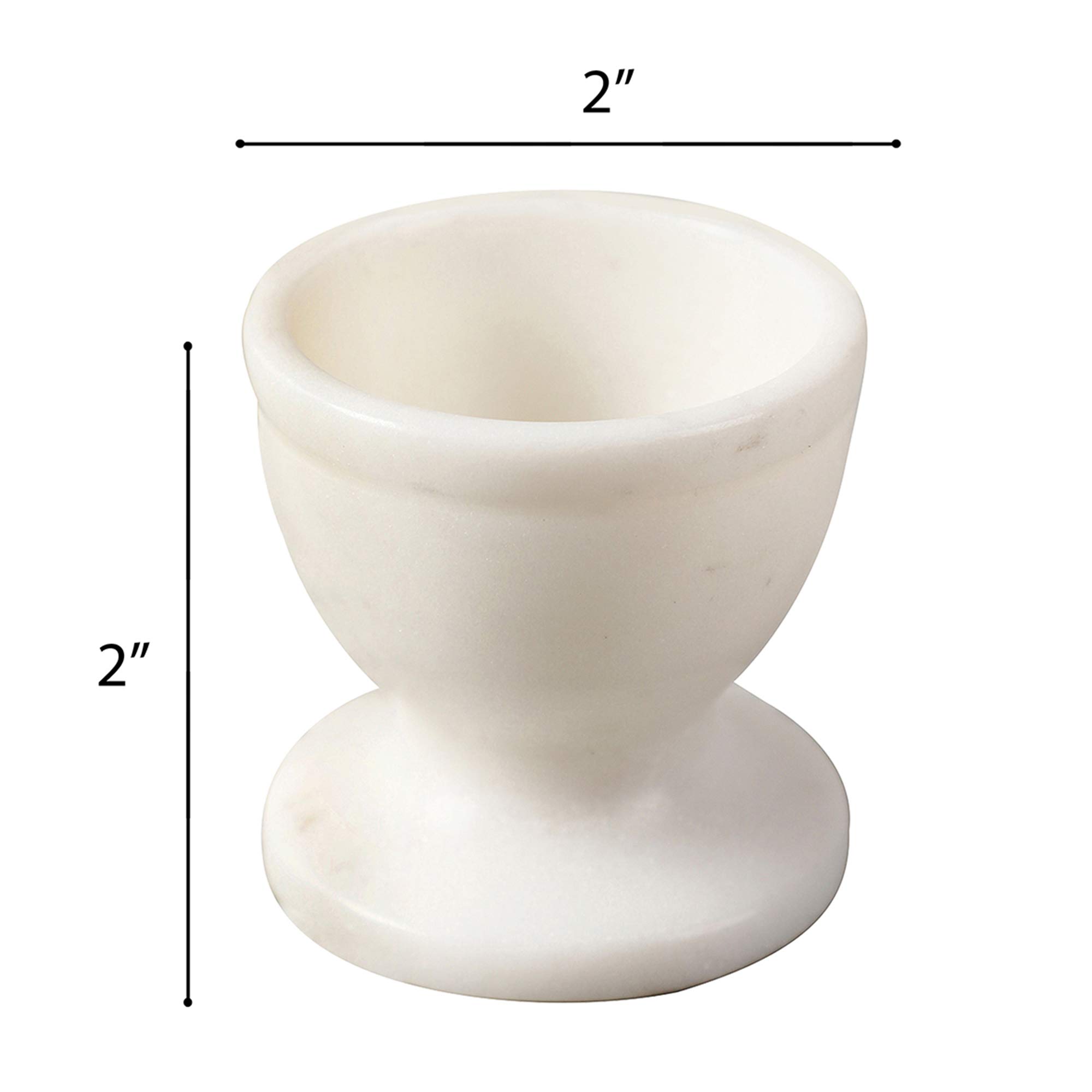 NikkisPride Marble White Handmade Egg Cups Egg Keeper Egg Holder Set of 2 3