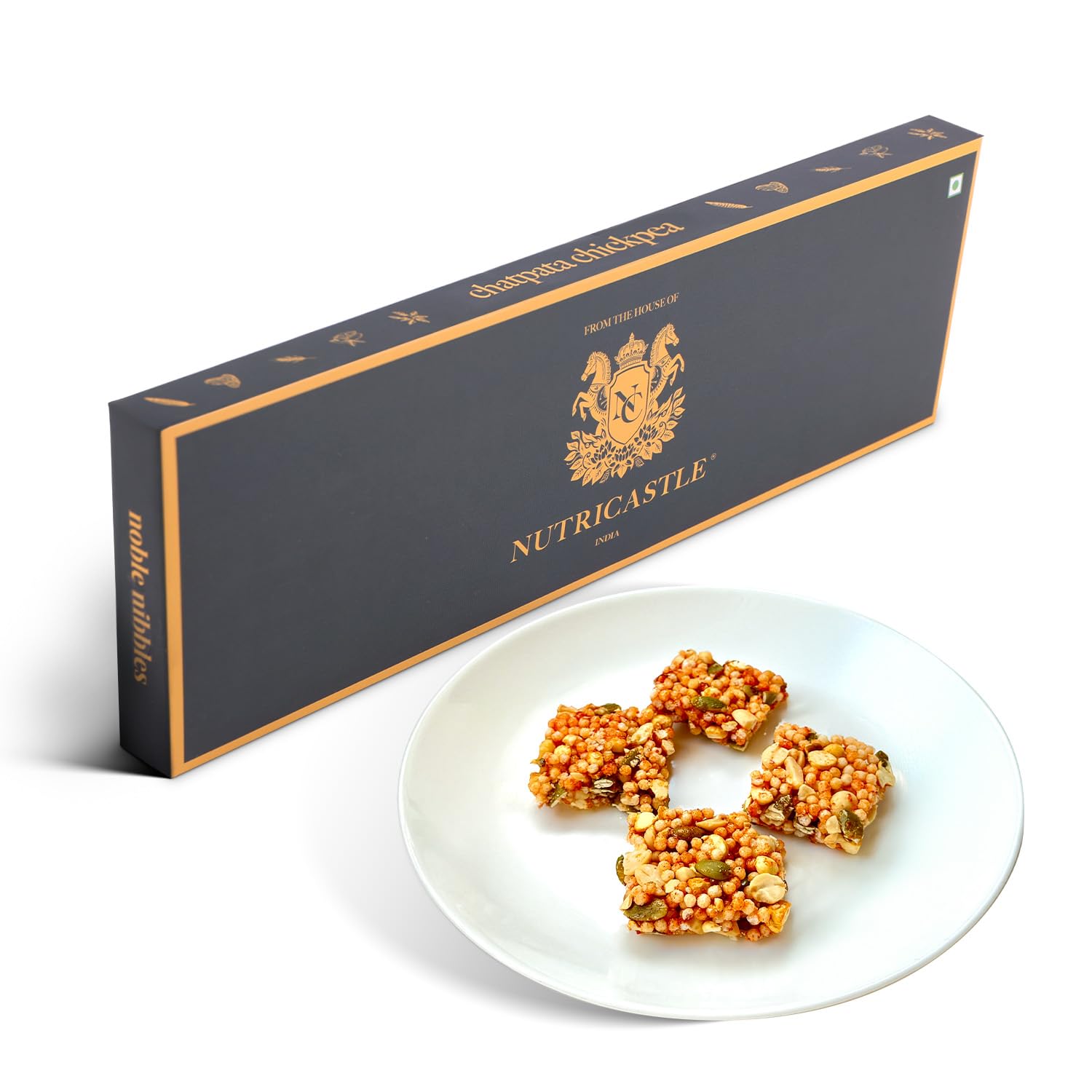 Chatpata Chickpea Gourmet Superfood Bites | Spicy Peri Peri Chickpea Snack | Protein Packed, Vegan, No Added Sugar | Artisanal Clean Snack for Work, Travel & Wellness | 32g (4 x 8g)