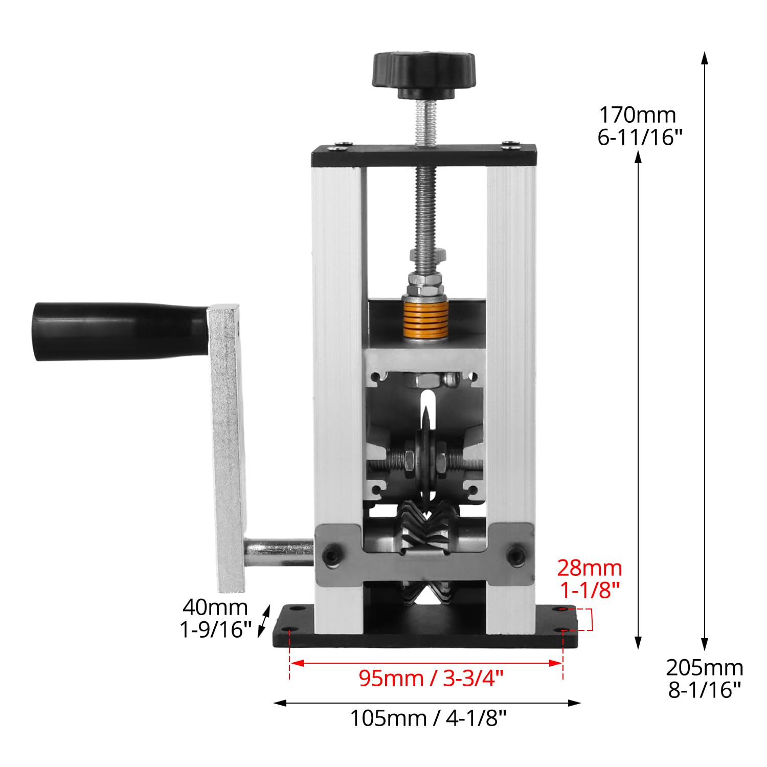 QWORK Spelafili Automatico Manuale per Cables Ø1-25 mm Portatile Lama Acciaio Telaio Alluminio