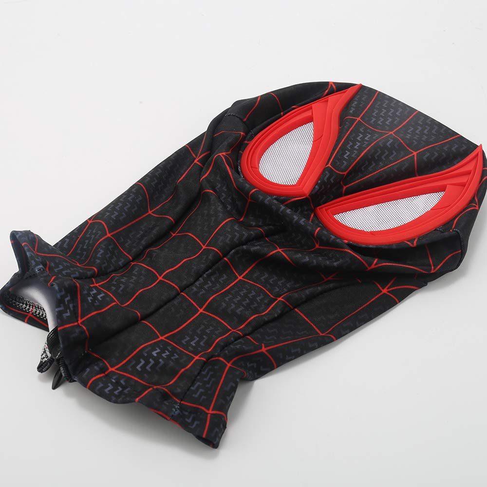 Spider-Man Maske Schwarz - Miles Morales Vollmaske Für Cosplay & Halloween
