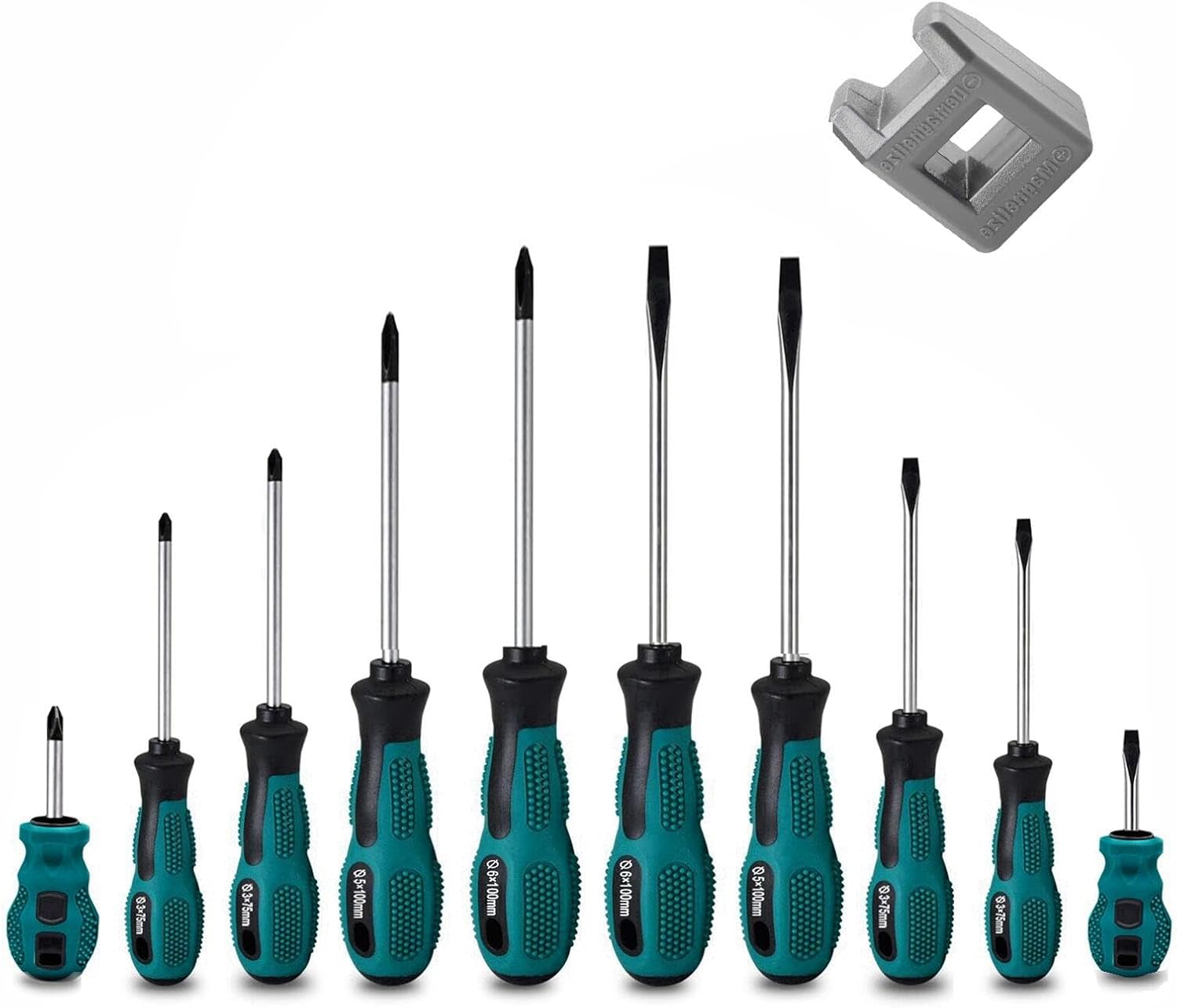 10pcs Screwdriver Set,Heavy Duty Chrome Vanadium Steel