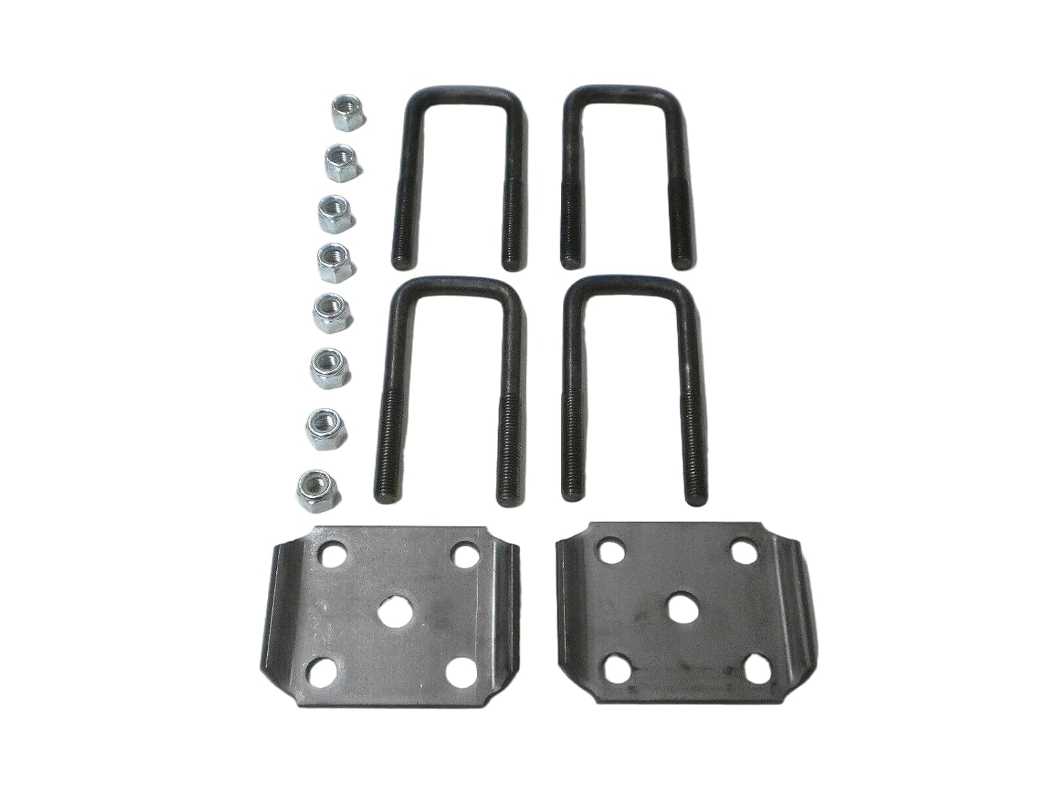 UBK-2000-SQ-612 4 Four 2" x6-1/2 Square U-Bolts Trailer Axle Axel U-Bolt Kit Plate Boat 1/2" 2x3 - Trailer U-Bolt Kit Replacement