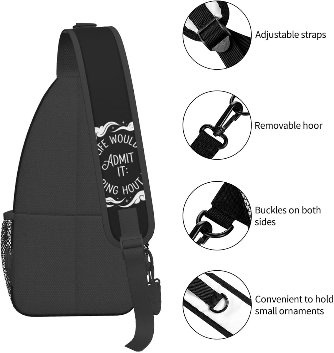 Life Would Be Boring Without MeMen's Crossbody Bag, Durable High-Density Material, Spacious And Comfortable