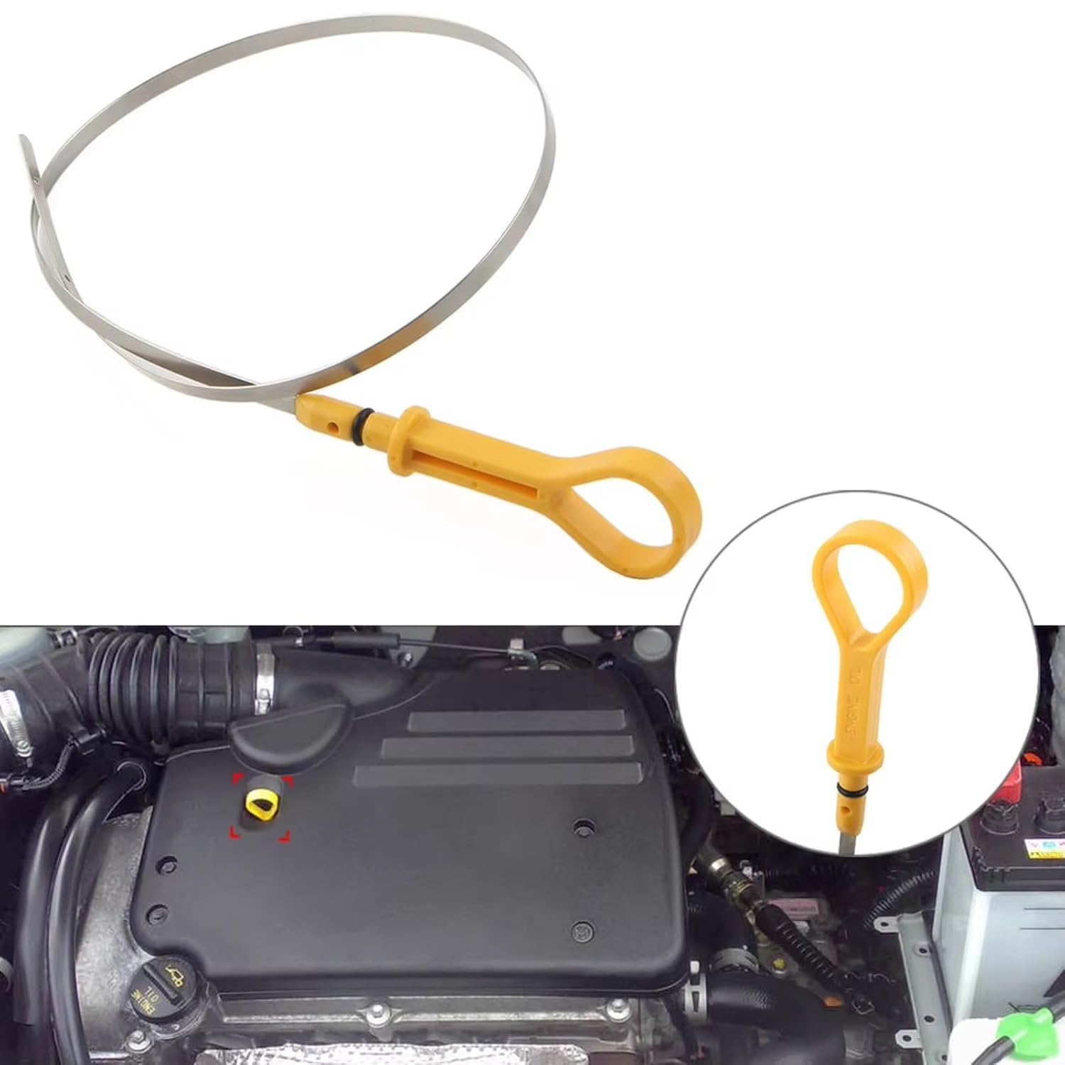 Engine Oil Dipstick Compatible with Chevrolet for Tracker 1999 2000 2001 2002 2003 2004 1691077E05 Car Engine Oil Dipstick