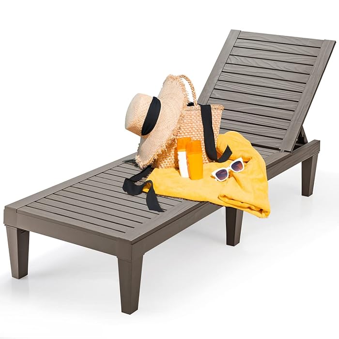 Buy Tangkula Outdoor Chaise Lounge Chair, Lightweight Patio Lounge