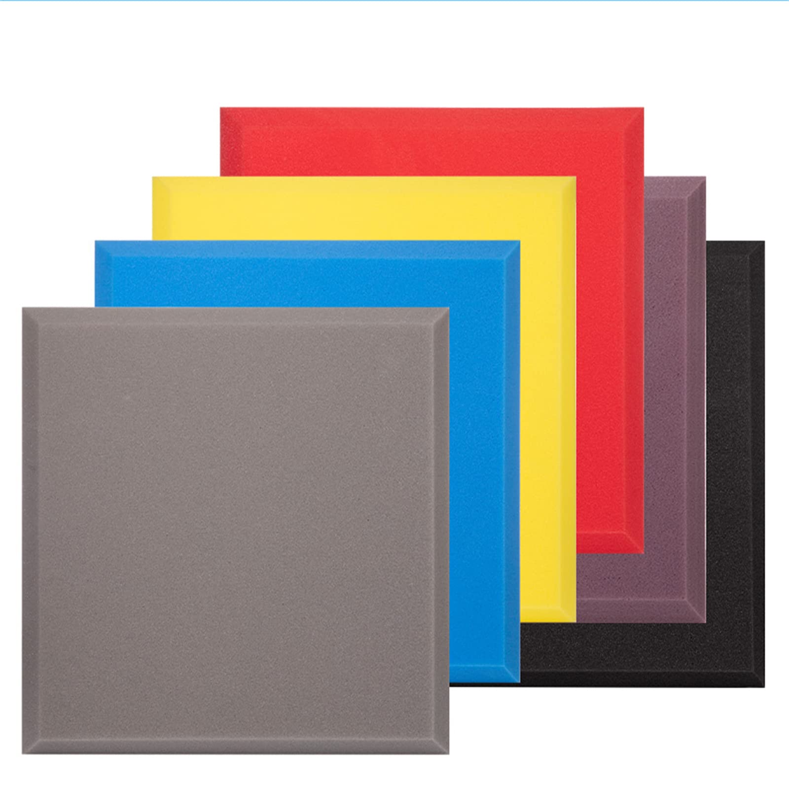 NEECS Pannelli acustici, Adesivo Decorativo da Parete per Interni Addensare Cotone fonoassorbente Studio di Registrazione Piastrelle a Cuneo Pannelli in Schiuma fonoassorbente per uffic