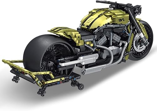 Miniatura 8 de MISINI 672110 Dark Night Phantom - Juego de bloques de construcción para motocicleta, 2427 piezas, tecnología 1:5 V2, modelo de locomotora,