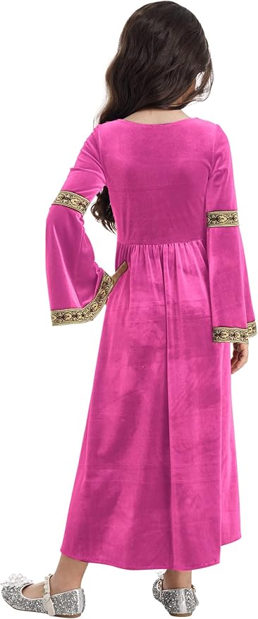 Robe Gothique, Victorienne Pour Fille, Robe Médiévale, De La Renaissance Pour Costumade Et Halloween, 0204a-noir, Taille L, 0204A-Noir, Grand