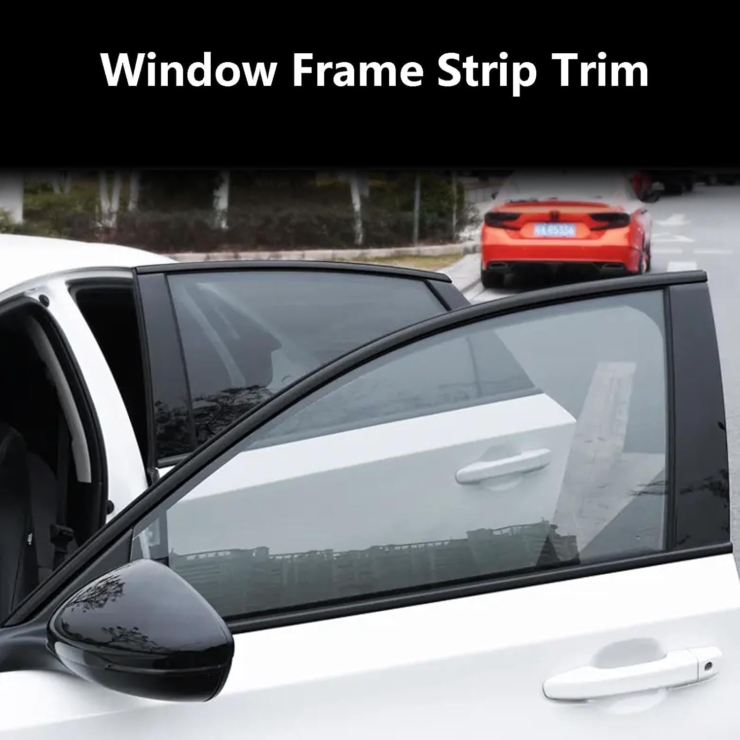 Stainless Steel Window Trim Compatible with 2018-2022 10th Gen Honda Accord, Window Molding Chrome Delete Blackout Kit