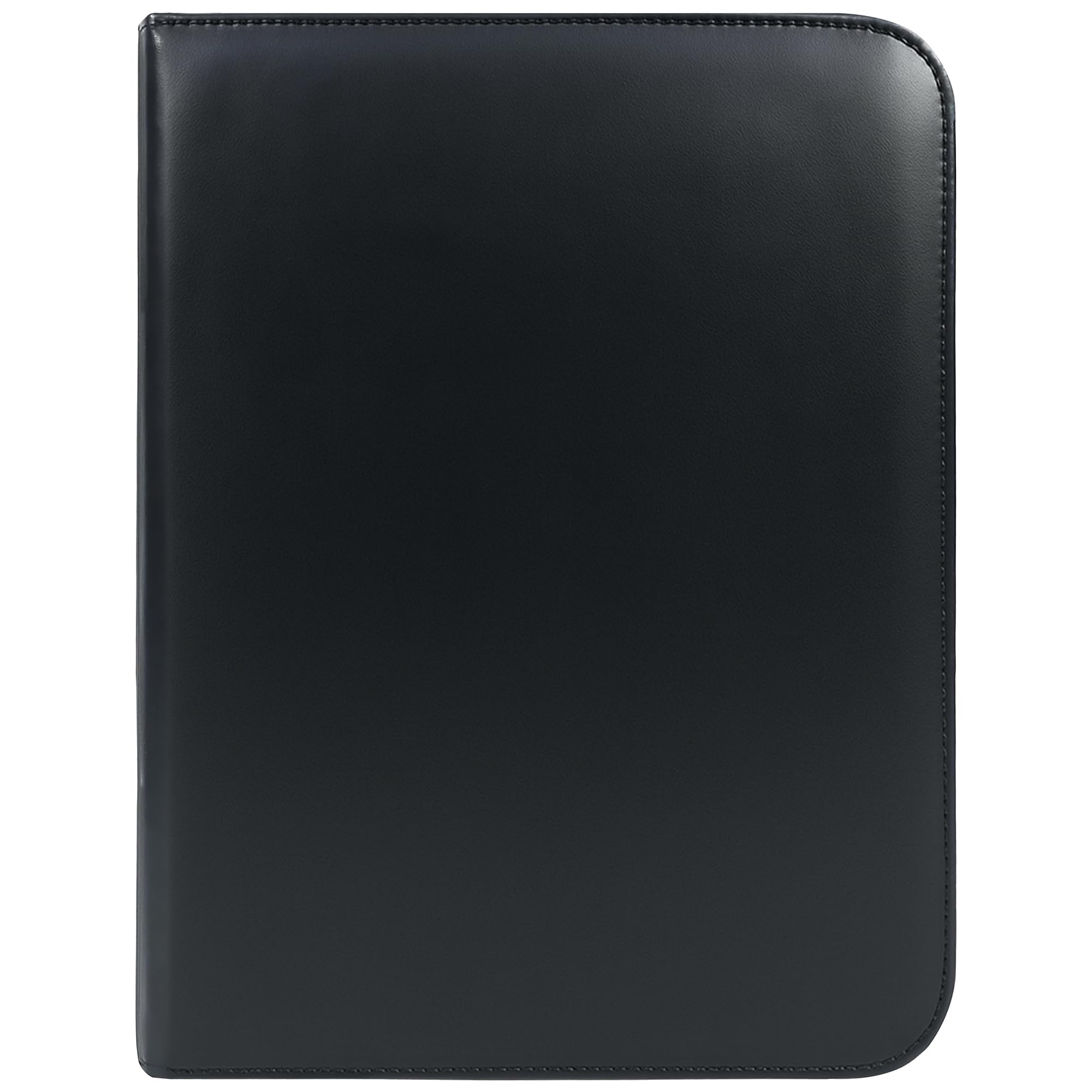 OLDE YORK Portafolio de cuero — Portafolio de cuero para hombres, padfolio para hombre — 100% cuero auténtico de grano superior [cuero negro]