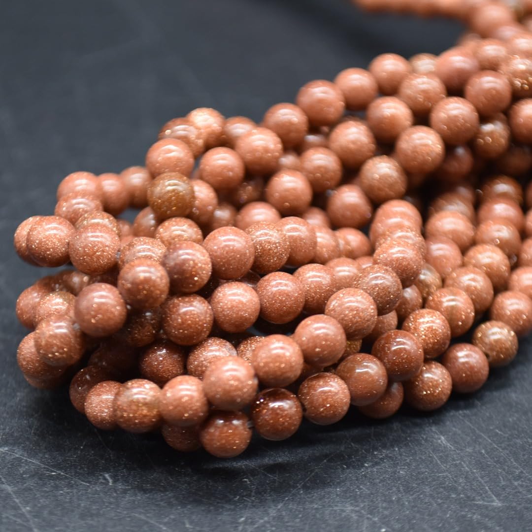 Goldstone/Sandstone Round Beads - 6mm - 15'' Strand