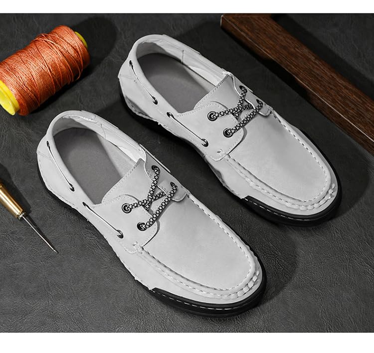 Men's Retro Low-Top Flat-Bottom Loafers - Breathable Outdoor Casual Driving Shoes, Wide Sizes - Slip-On Comfort4