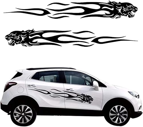 GiftCity - Calcomanías para automóvil, 1 juego de calcomanías de llama de guepardo genial, calcomanías de vinilo para automóvil, camión, SUV,