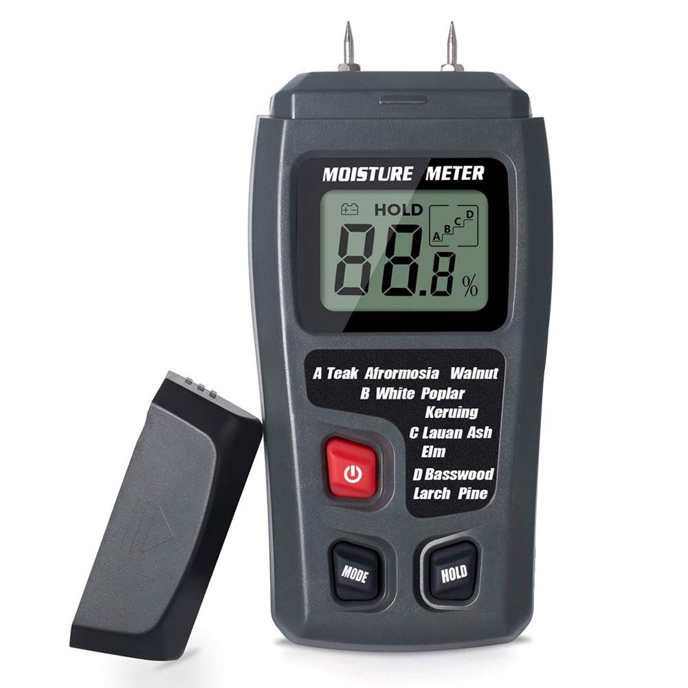 KATUR Wood Moisture Meter, LCD Digital Logs Moisture Meter Damp Meter