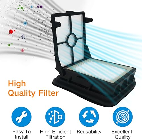 Miniatura 4 de Rollo de cepillo de repuesto para Bissell CrossWave HydroSteam 35518 Wet-DryVacuum 3518 2590 2593 2596 (2 rodillos+2 filtros Hepa)