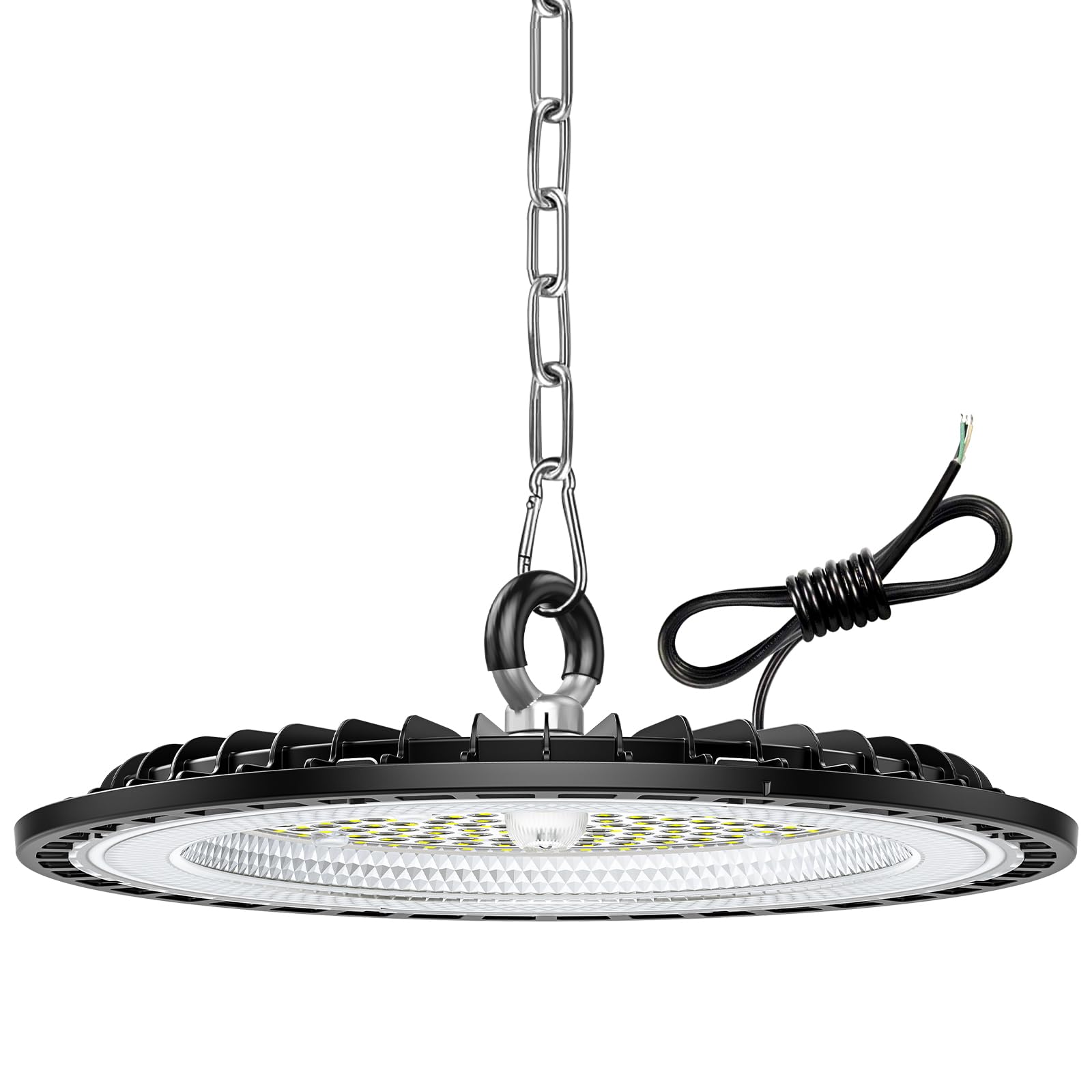 Tallflly 1 Pack 300W UFO LED Werkstatt Deckenleuchte, Werkstattlampe LED 45000LM, 6000K Kaltweiß Garagenlampe Led, IP65 Wasserdichte Lampe Werkstatt für Fabriken, Lagerhaus, Garage, Beleuchtung