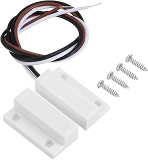 PATIKIL Magnetic Reed Switch, 1 Set Normally Open Closed NC NO Wired Surface-Mounted Door Window Contact Switch
