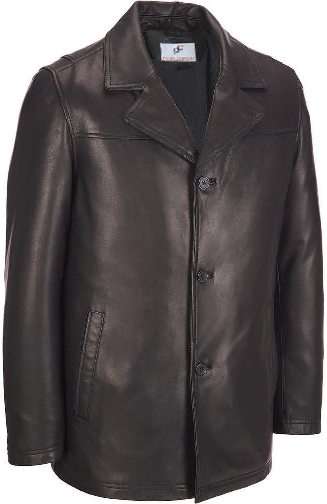 Figura Fashionz Black Genuine Lambskin Leather Short Body Hipster Coat for Men