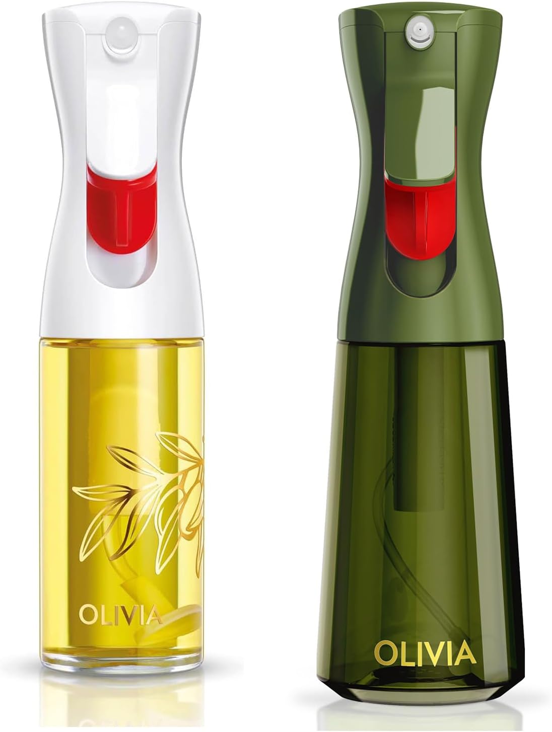 FLAIROSOL OLIVIA Oil Sprayer for Cooking, 130ML & 200ML Glass Oil Sprayer - Clear Bottle and Green Bottle