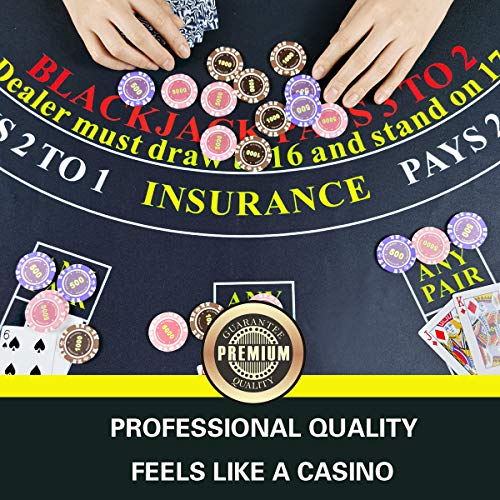 BALIKEN Tabletop Casino Felt for Texas Holdem Poker and Blackjack - Professional Grade Mat (Double Grey) - Thumbnail 4